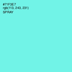 #71F3E7 - Spray Color Image