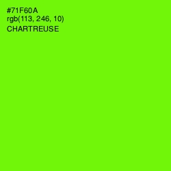 #71F60A - Chartreuse Color Image