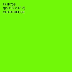 #71F708 - Chartreuse Color Image