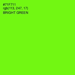 #71F711 - Bright Green Color Image