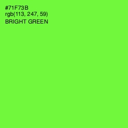 #71F73B - Bright Green Color Image