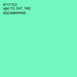 #71F7C0 - Aquamarine Color Image