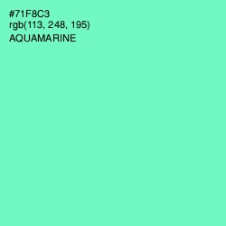 #71F8C3 - Aquamarine Color Image