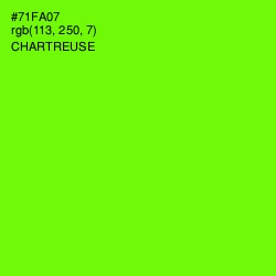 #71FA07 - Chartreuse Color Image