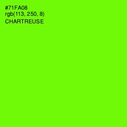 #71FA08 - Chartreuse Color Image