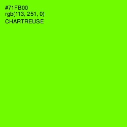 #71FB00 - Chartreuse Color Image