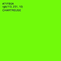 #71FB0A - Chartreuse Color Image