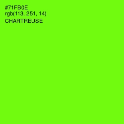 #71FB0E - Chartreuse Color Image