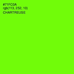 #71FC0A - Chartreuse Color Image