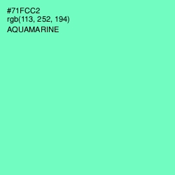 #71FCC2 - Aquamarine Color Image