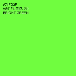 #71FD3F - Bright Green Color Image