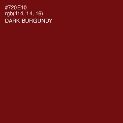#720E10 - Dark Burgundy Color Image
