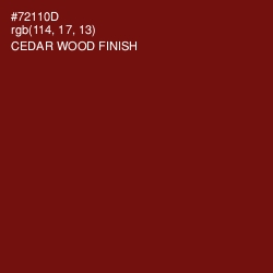 #72110D - Cedar Wood Finish Color Image