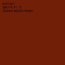 #721F07 - Cedar Wood Finish Color Image