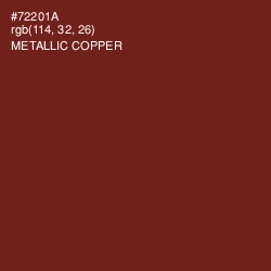 #72201A - Metallic Copper Color Image