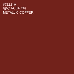 #72221A - Metallic Copper Color Image