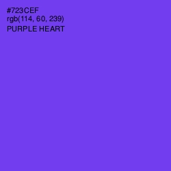 #723CEF - Purple Heart Color Image