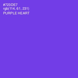 #723DE7 - Purple Heart Color Image