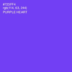 #723FF4 - Purple Heart Color Image