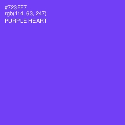 #723FF7 - Purple Heart Color Image