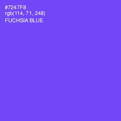 #7247F8 - Fuchsia Blue Color Image