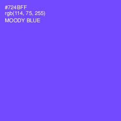 #724BFF - Moody Blue Color Image