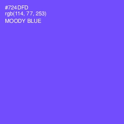 #724DFD - Moody Blue Color Image