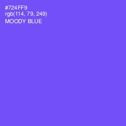 #724FF9 - Moody Blue Color Image