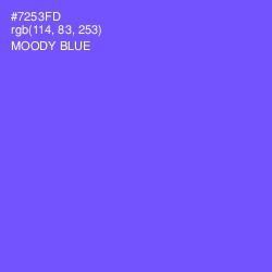 #7253FD - Moody Blue Color Image