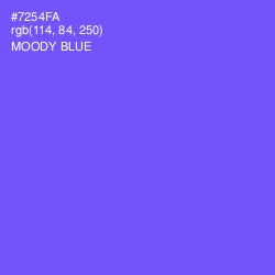 #7254FA - Moody Blue Color Image