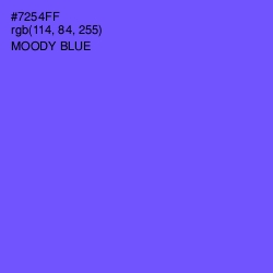 #7254FF - Moody Blue Color Image