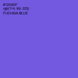 #7259DF - Fuchsia Blue Color Image