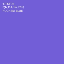 #725FD8 - Fuchsia Blue Color Image