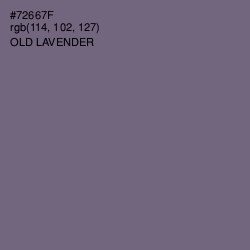 #72667F - Old Lavender Color Image