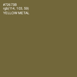 #72673B - Yellow Metal Color Image