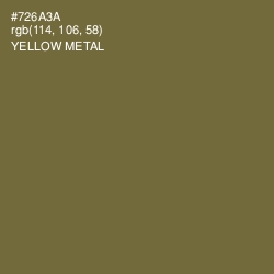 #726A3A - Yellow Metal Color Image