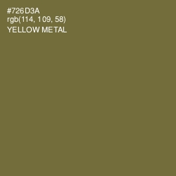 #726D3A - Yellow Metal Color Image