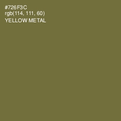 #726F3C - Yellow Metal Color Image