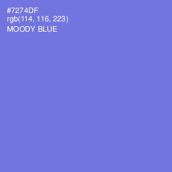 #7274DF - Moody Blue Color Image