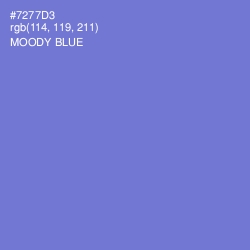 #7277D3 - Moody Blue Color Image