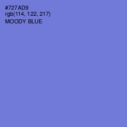 #727AD9 - Moody Blue Color Image