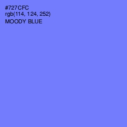 #727CFC - Moody Blue Color Image