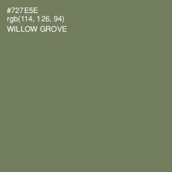#727E5E - Willow Grove Color Image