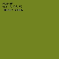 #72841F - Trendy Green Color Image