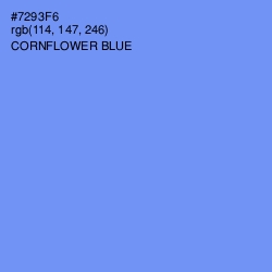 #7293F6 - Cornflower Blue Color Image