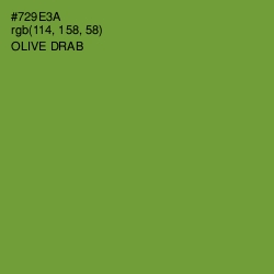 #729E3A - Olive Drab Color Image