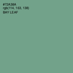 #72A38A - Bay Leaf Color Image