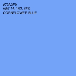 #72A3F9 - Cornflower Blue Color Image