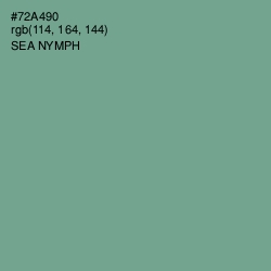 #72A490 - Sea Nymph Color Image