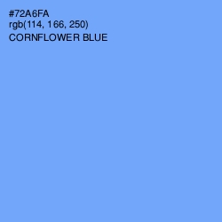 #72A6FA - Cornflower Blue Color Image